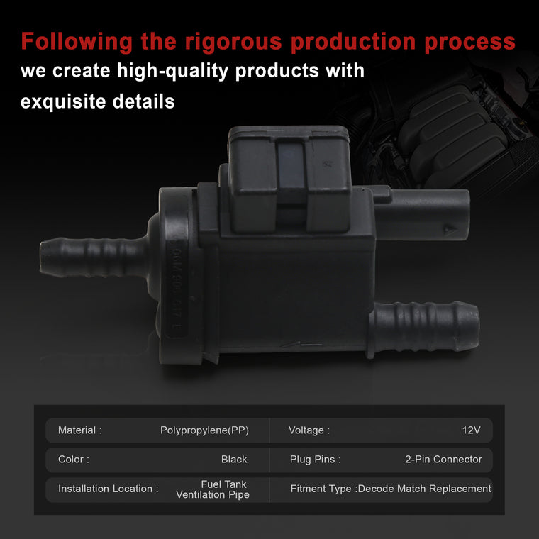 Activated carbon canister control valve, single valve, Audi EA888 2.0T
