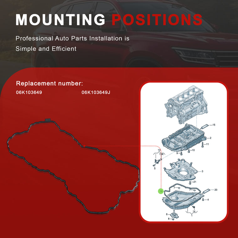 Oil pan gasket