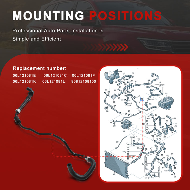Crankcase ventilation hose